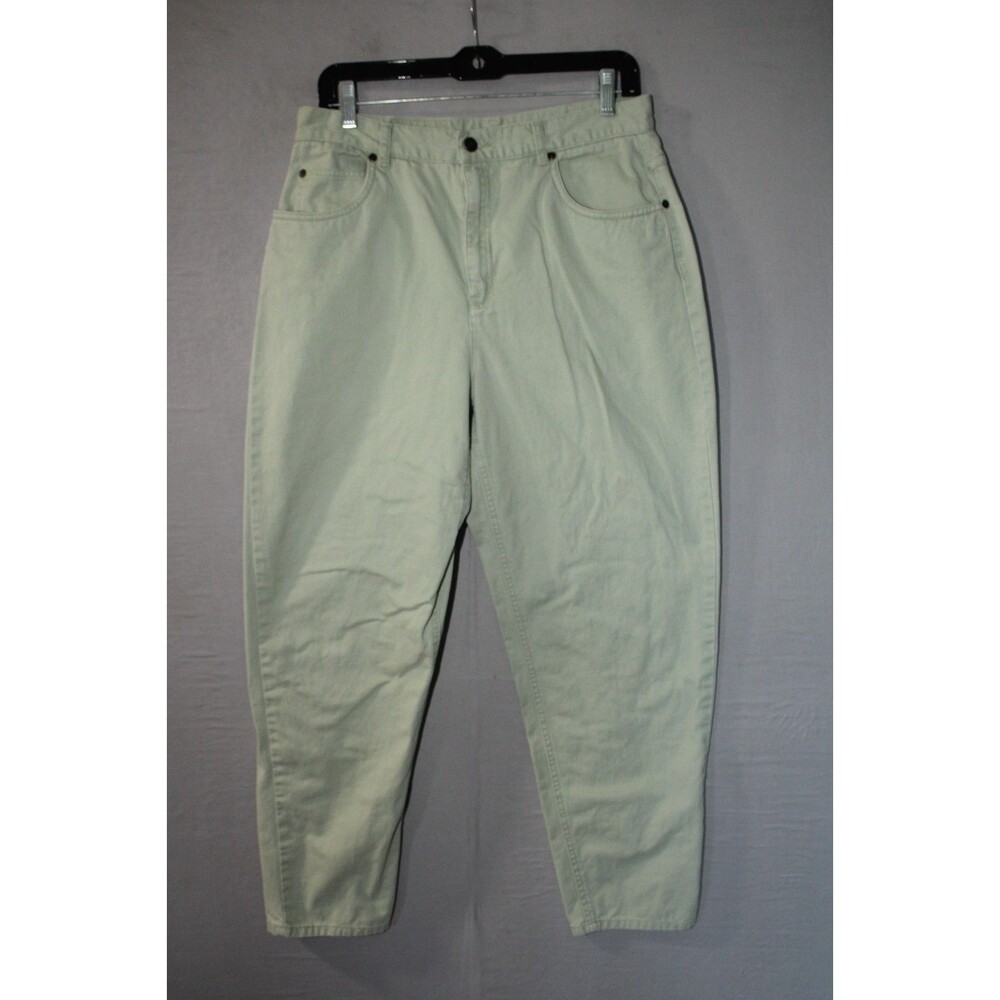 Liz Wear Vintage Liz Claiborne Green Denim Jeans Size 14 Petite High Rise Casual